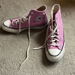 Pink high top converse
